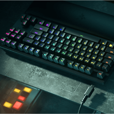 RAZER HUNTSMAN V2 TENKEYLESS PURPLE SWITCH KEYBOARD RZ03-03940300-R3M1