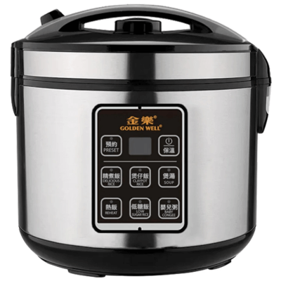Golden Star Rice Cooker Golden Well GBC-LC2D Black Crystal Ceramic Rice Cooker 2L | YOHO