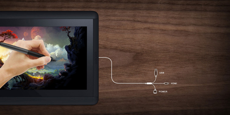Wacom 和冠CintiQ 13HD 數位繪圖顯示器DTK-1301/K0-F 香港行貨| 友和YOHO