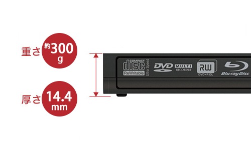 Buffalo BRXL-PTV6U3-BKB USB Portable Blu-Ray Writer - Black | YOHO