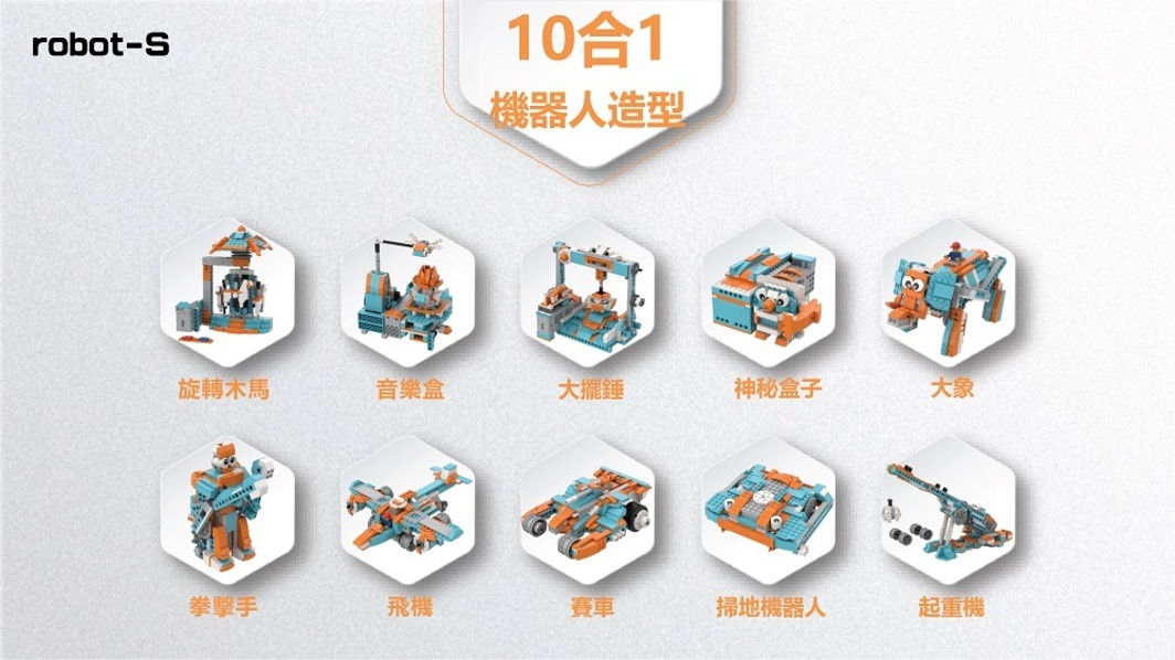 Apitor Educational Building Block Robot-S Kit, 10- in-1 Models | YOHO