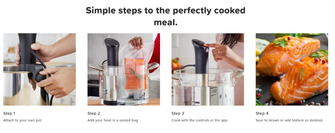 Cuiseur Sous-Vide Anova Precision Cooker 3.0 - Wi-Fi, 1100W - Précision Au Degré Près - App Incluse