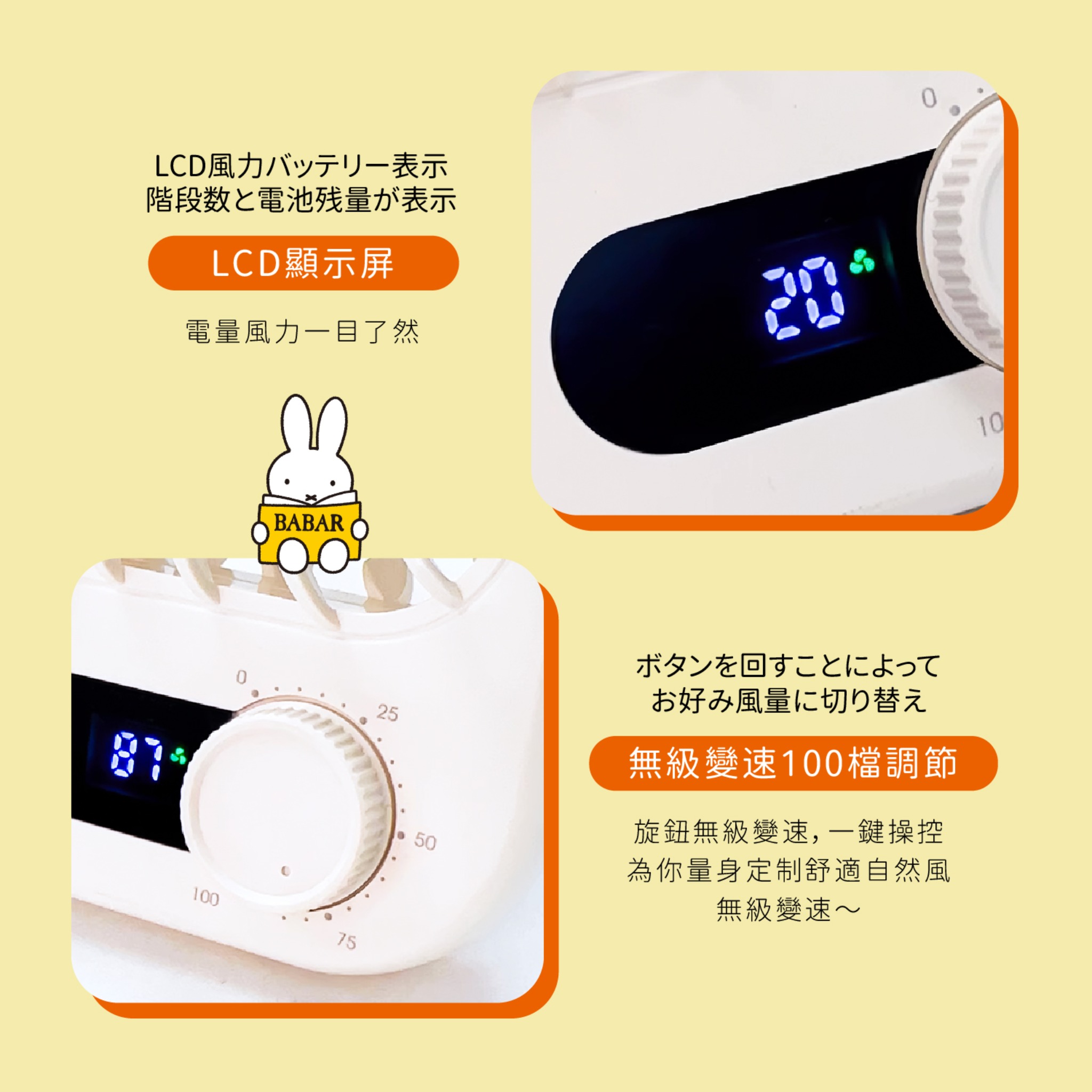 Proddb Miffy ultra-thin desk fan | YOHO