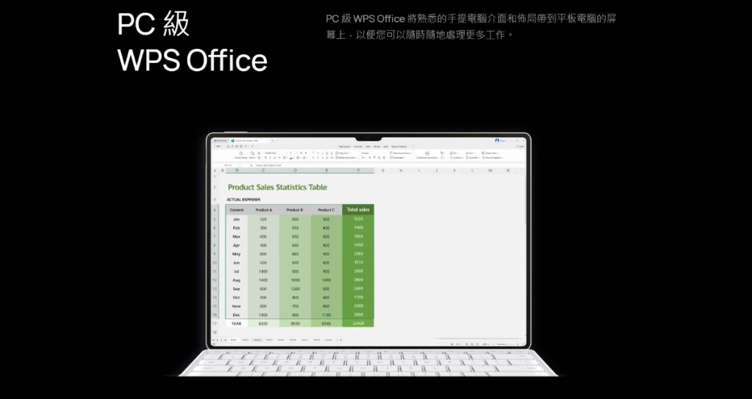 MatePad Pro 13.2的WPS Office文件編輯介面
