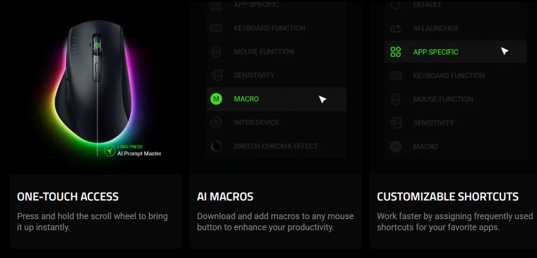 Razer Pro Click V2 Humanscale Wireless Mouse RZ01-03900100-R3M1 Black ...