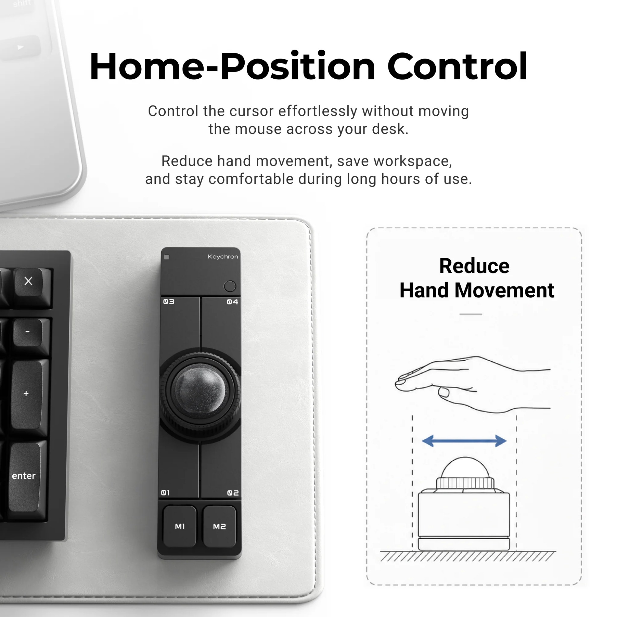 Keychron Nape Pro Wireless Track Ball Mouse White NP-3 | YOHO
